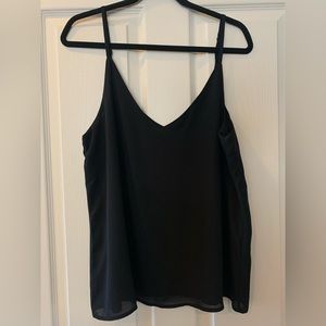 Cotton On Black Spaghetti Strap Blouse - Medium